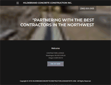 Tablet Screenshot of hildebrandconcrete.com